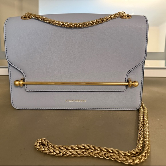 Strathberry Light Blue East West leather crossbody bag - Picture 1 of 8